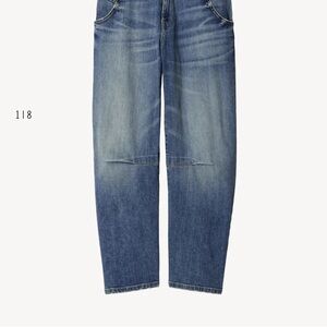 Nili Lotan Blue Relaxed Jeans with Classic Straight-Leg Cut